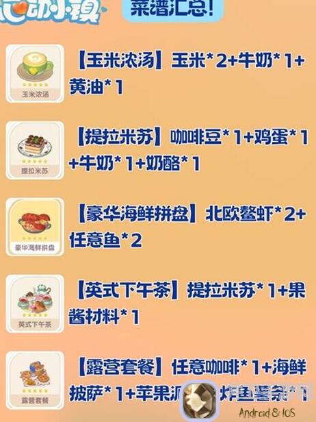 心动小镇奇灵夜第二周食谱大公开！第二周售价惊喜来袭